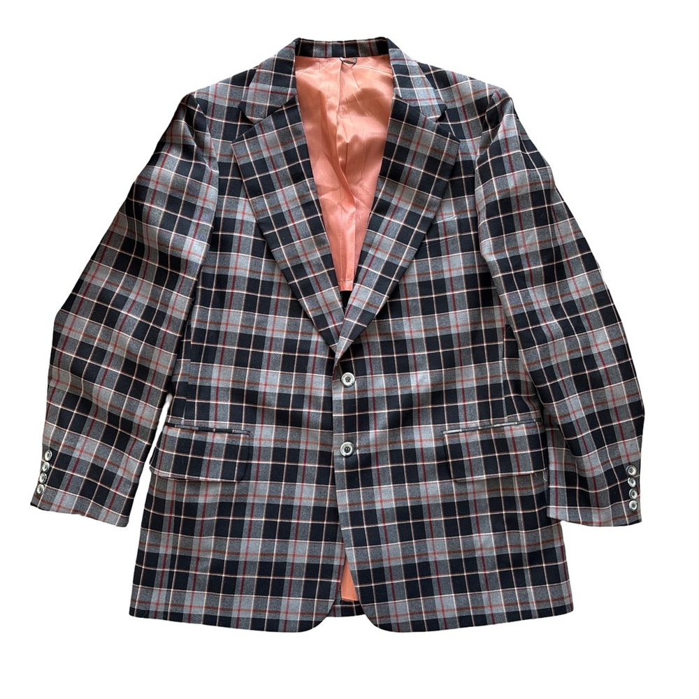 Vintage Capri Men's Plaid Blazer - size L / 44